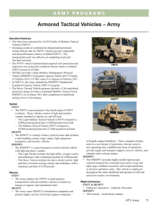 Armored Tactical Vehicles – Army
