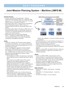 Joint Mission Planning System – Maritime (JMPS-M)