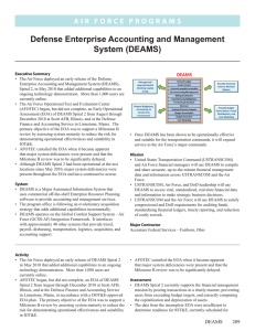 Defense Enterprise Accounting and Management System (DEAMS)