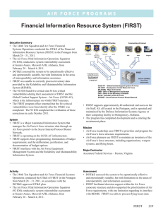 Financial Information Resource System (FIRST)
