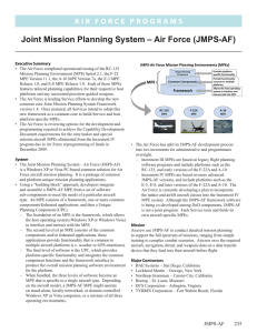 Joint Mission Planning System – Air Force (JMPS-AF)