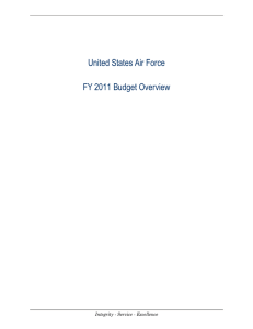 United States Air Force FY 2011 Budget Overview