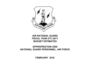 AIR NATIONAL GUARD FISCAL YEAR (FY) 2011 ( )