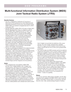 Multi-functional Information Distribution System (MIDS) Joint Tactical Radio System (JTRS)