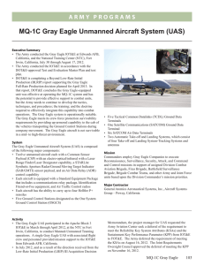 MQ-1C Gray Eagle Unmanned Aircraft System (UAS)