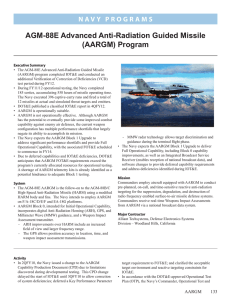 AGM-88E Advanced Anti-Radiation Guided Missile (AARGM) Program