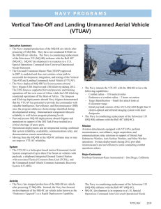 Vertical Take-Off and Landing Unmanned Aerial Vehicle (VTUAV)