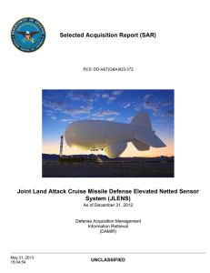 Selected Acquisition Report (SAR) System (JLENS)