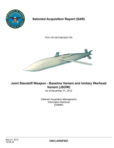 Selected Acquisition Report (SAR) Variant (JSOW)