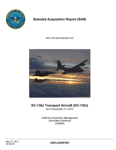 Selected Acquisition Report (SAR) KC-130J Transport Aircraft (KC-130J) UNCLASSIFIED