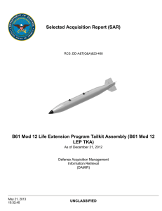 Selected Acquisition Report (SAR) LEP TKA)
