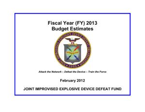 Fiscal Year (FY) 2013 Budget Estimates February 2012