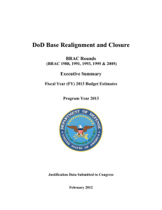 DoD Base Realignment and Closure BRAC Rounds Executive Summary