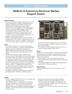 AN/BLQ‑10 Submarine Electronic Warfare Support System