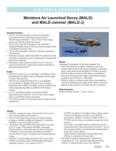 Miniature Air Launched Decoy (MALD) and MALD-Jammer (MALD-J)