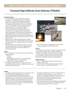 Terminal High-Altitude Area Defense (THAAD)