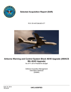 Selected Acquisition Report (SAR) Blk 40/45 Upgrade)