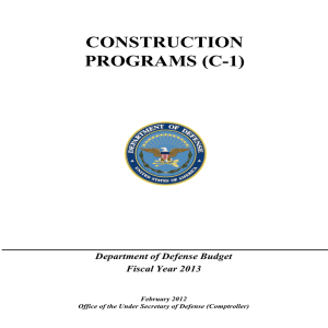 CONSTRUCTION PROGRAMS (C-1)  Department of Defense Budget