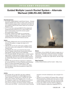 Guided Multiple Launch Rocket System – Alternate Warhead (GMLRS-AW) XM30E1