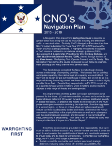 CNO’s Navigation Plan 2015 - 2019