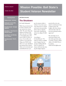 Mission Possible: Ball State’s Student Veteran Newsletter The Shutdown