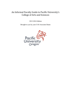 An Informal Faculty Guide to Pacific University’s  2015-2016 Edition