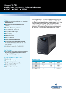Liebert itON Reliable Power Protection for Desktop Workstations