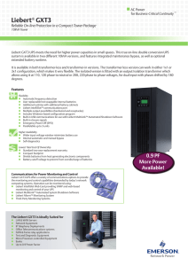 Liebert   Reliable On-line Protection in a Compact Tower Package