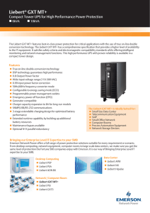 Liebert GXT MT+ Compact Tower UPS for High Performance Power Protection 