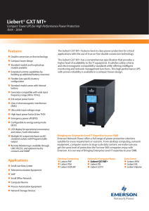 Liebert GXT MT+ Features Compact Tower UPS for High Performance Power Protection