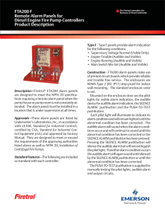 FTA200 F Remote Alarm Panels for Diesel Engine Fire Pump Controllers Product Description