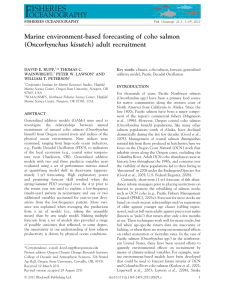 Marine environment-based forecasting of coho salmon (Oncorhynchus kisutch) adult recruitment