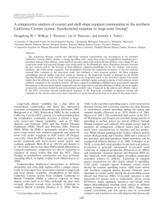 A comparative analysis of coastal and shelf-slope copepod communities in... California Current system: Synchronized response to large-scale forcing?