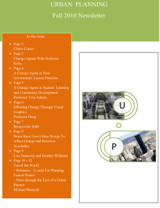 URBAN  PLANNING Fall 2010 Newsletter