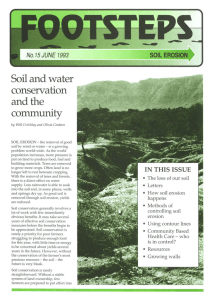 Soil and vvater conservation andthe