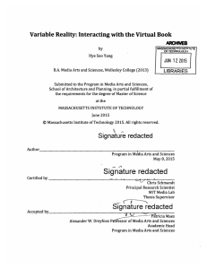 Variable Reality:  Interacting with the Virtual Book