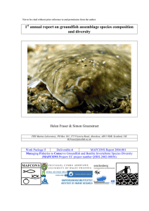 1 annual report on groundfish assemblage species composition and diversity