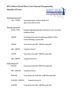 2012 Andrews Kurth Moot Court National Championship Schedule of Events