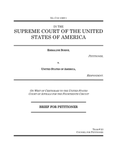 SUPREME COURT OF THE UNITED STATES OF AMERICA BRIEF FOR PETITIONER P