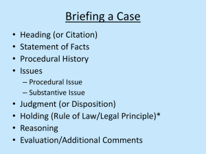 Briefing a Case