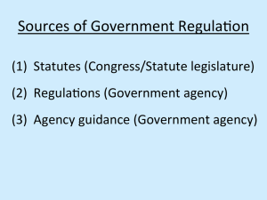 Sources	of	Government	Regula3on