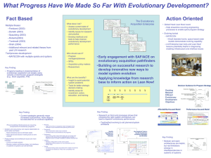 What Progress Have We Made So Far With Evolutionary Development?