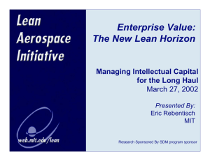 Enterprise Value: The New Lean Horizon Managing Intellectual Capital for the Long Haul