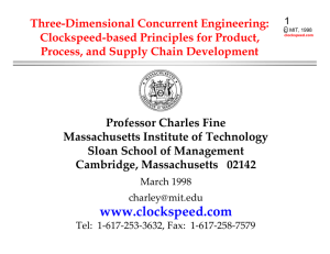 Three-Dimensional Concurrent Engineering: Clockspeed-based Principles for Product, Process, and Supply Chain Development
