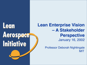 Lean Enterprise Vision! – A Stakeholder! Perspective!