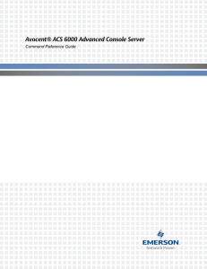 Avocent® ACS 6000 Advanced Console Server Command Reference Guide