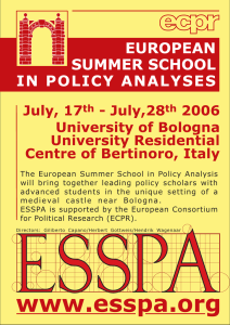 The European Summer School in Policy Analysis