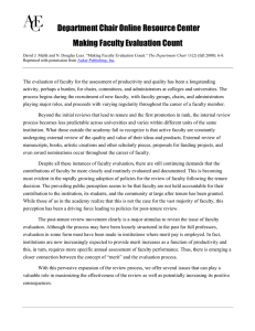 Making Faculty Evaluation Count
