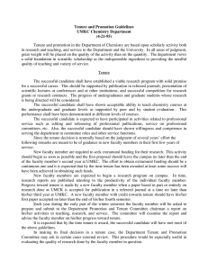 Tenure and Promotion Guidelines UMKC Chemistry Department (4-21-95)