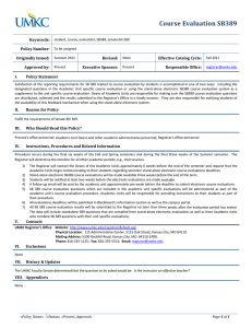 Course	Evaluation	SB389